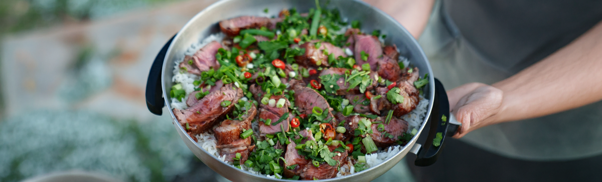 <br>One-Pan Asian Steak & Rice Bowl